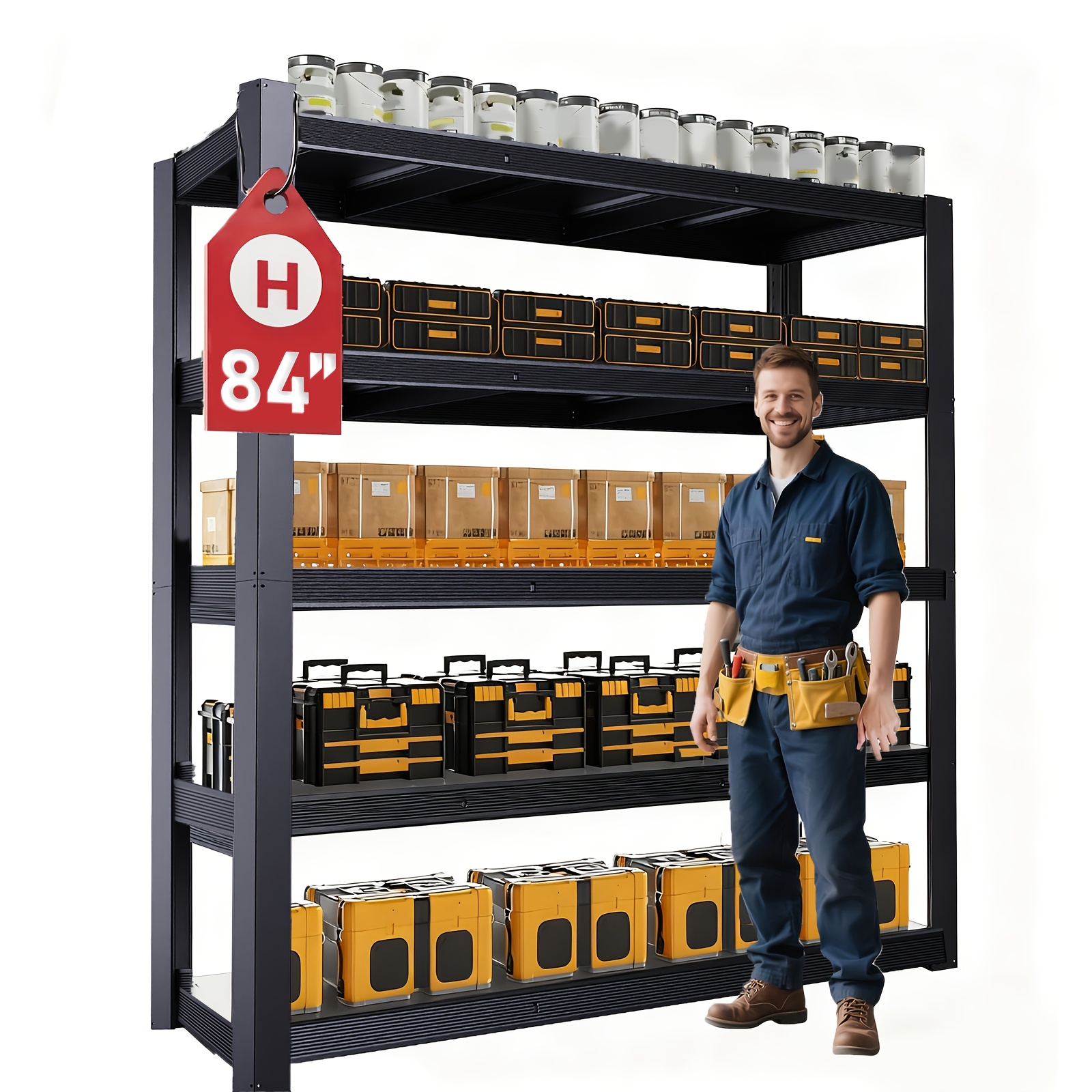 Commercial Kitchen In Residential Home - Heavy Duty 5-Tier Industrial Shelving Unit