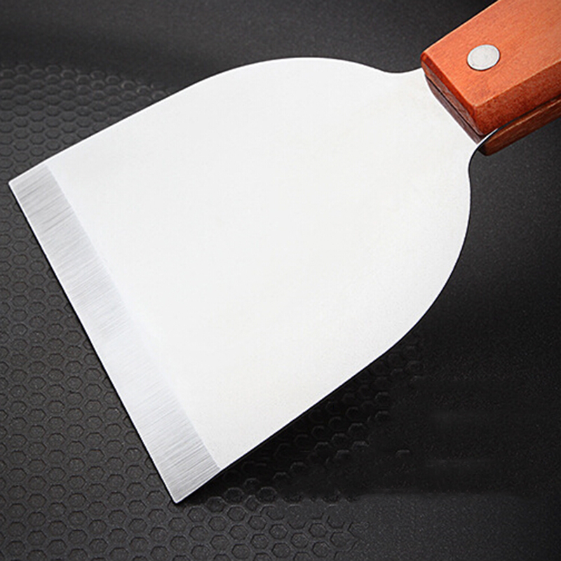 Teppanyaki Grill Table - Stainless Steel Metal Spatula Turner Flat