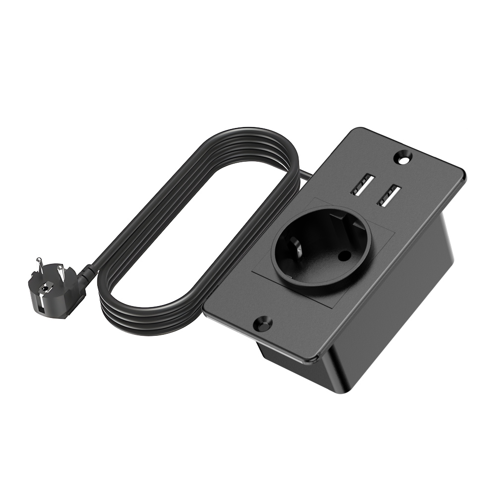Commercial Kitchen In Residential Home - Embedded EU Power Strip with 2