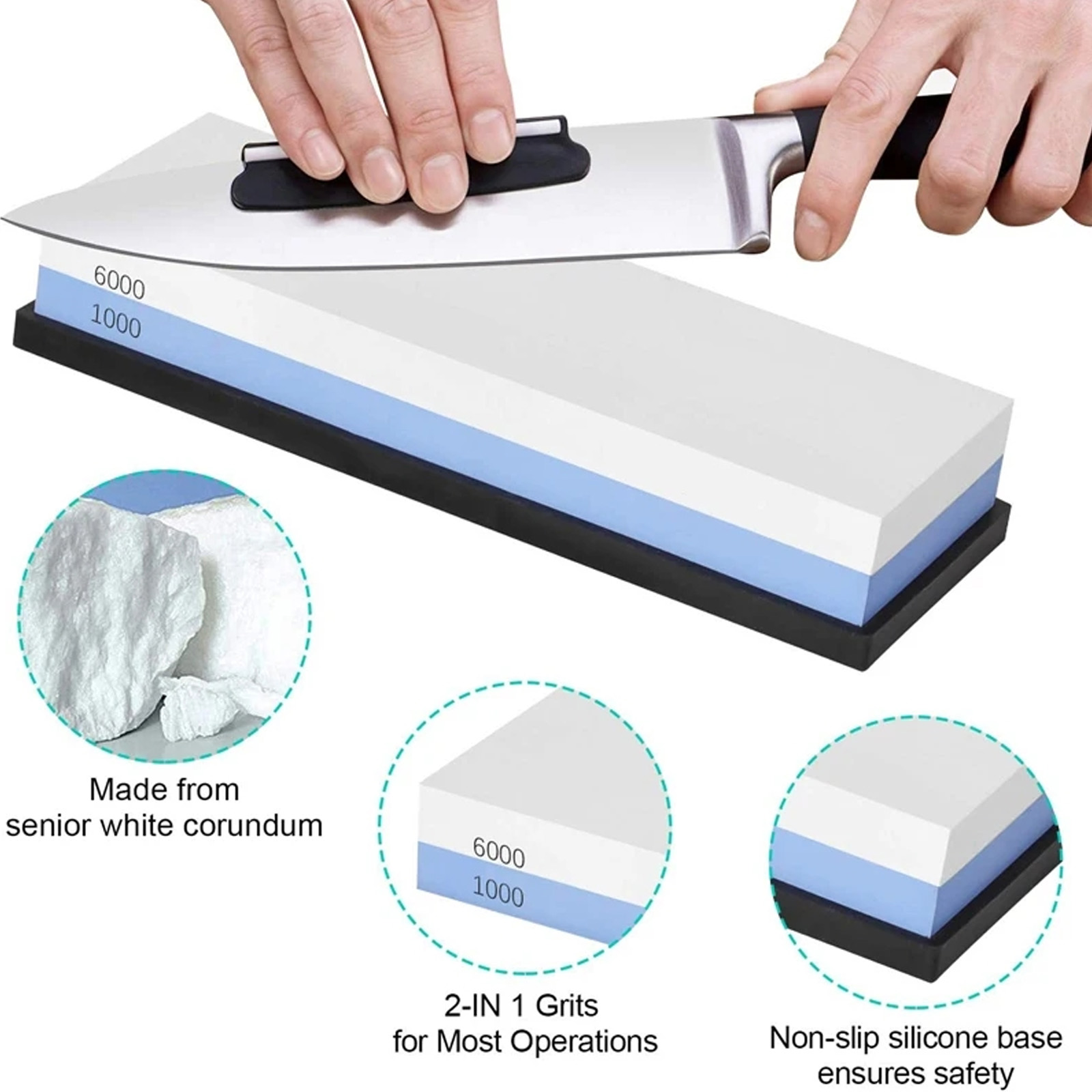 Commercial Kitchen Knives - Whetstone Sharpening Stones Professional Knife Sharpener