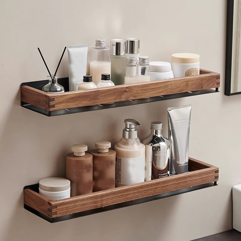Commercial Kitchen Rack - Wood Bathroom Shelves Wall Mounted Storage