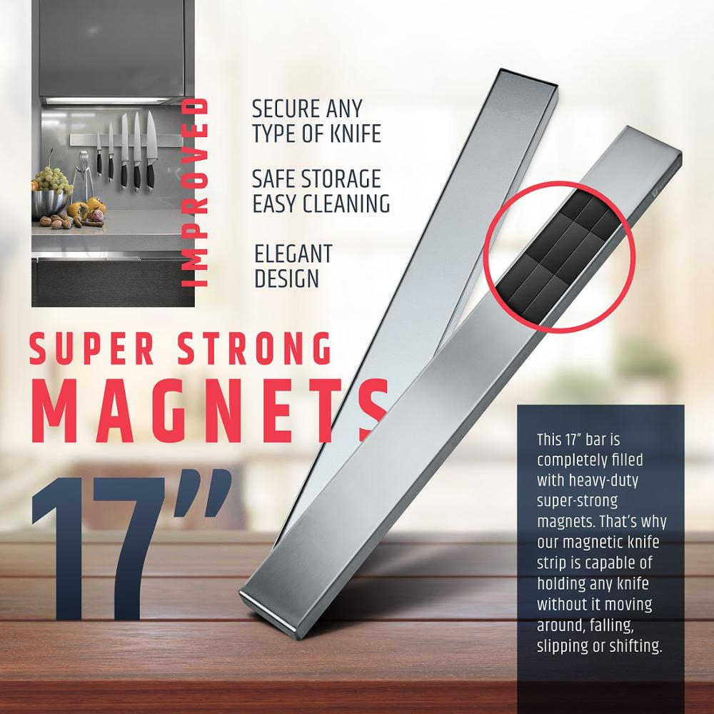 LMETJMA Professional Magnetic  - đánh giá và giá Commercial Kitchen Knife Holder