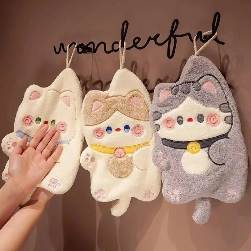 Cute Cat Hand Towel Quick Dryi - đánh giá và giá Commercial Kitchen Items