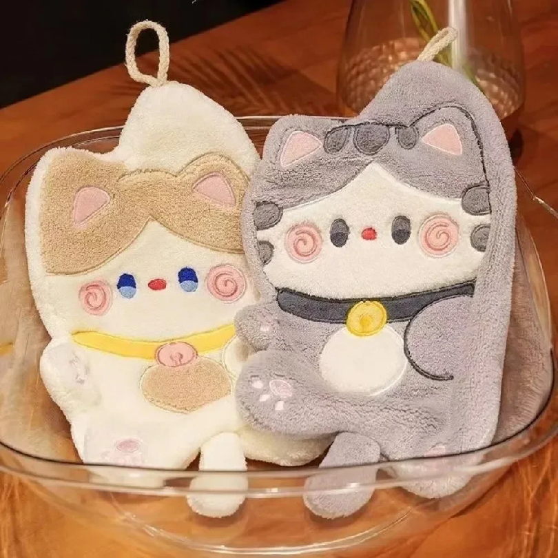 Cute Cat Hand Towel Quick Dryi - đánh giá và giá Commercial Kitchen Items