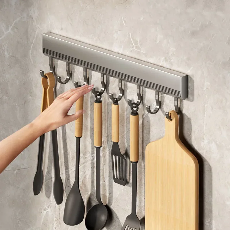 Aluminum Alloy Hooks Rack Wall - đánh giá và giá Commercial Kitchen Rack