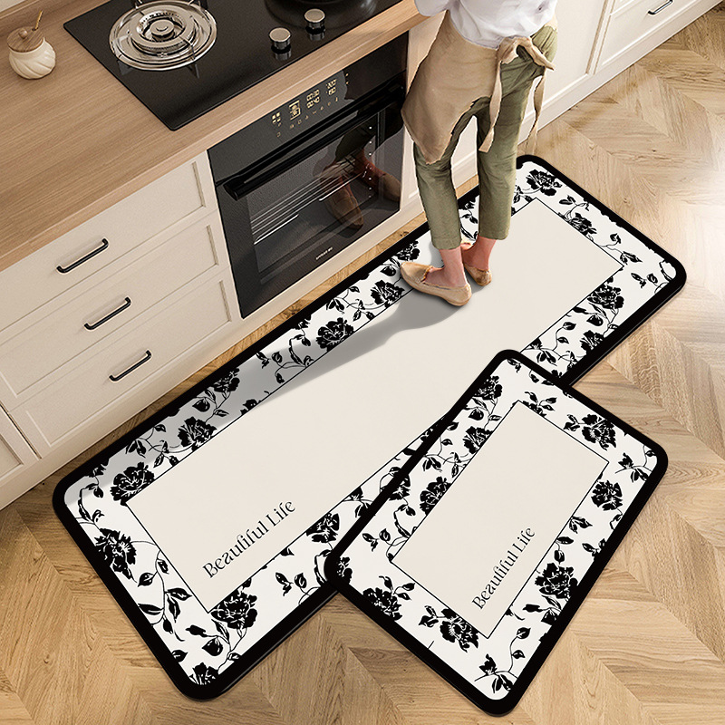 Vintage Floral Kitchen Carpet  - đánh giá và giá Commercial Kitchen Mats Anti Fatigue