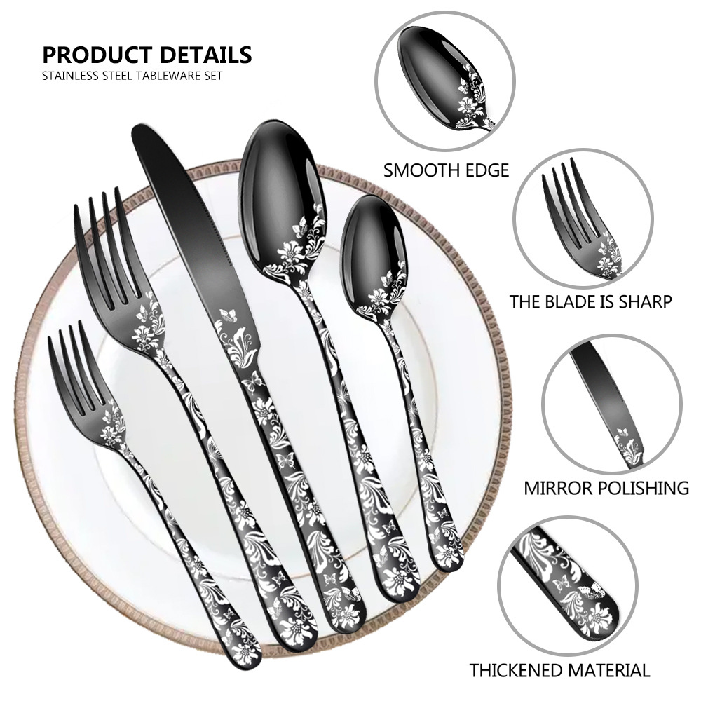 20Pcs Pattern Stainless Steel  - đánh giá và giá Commercial Kitchen Knives