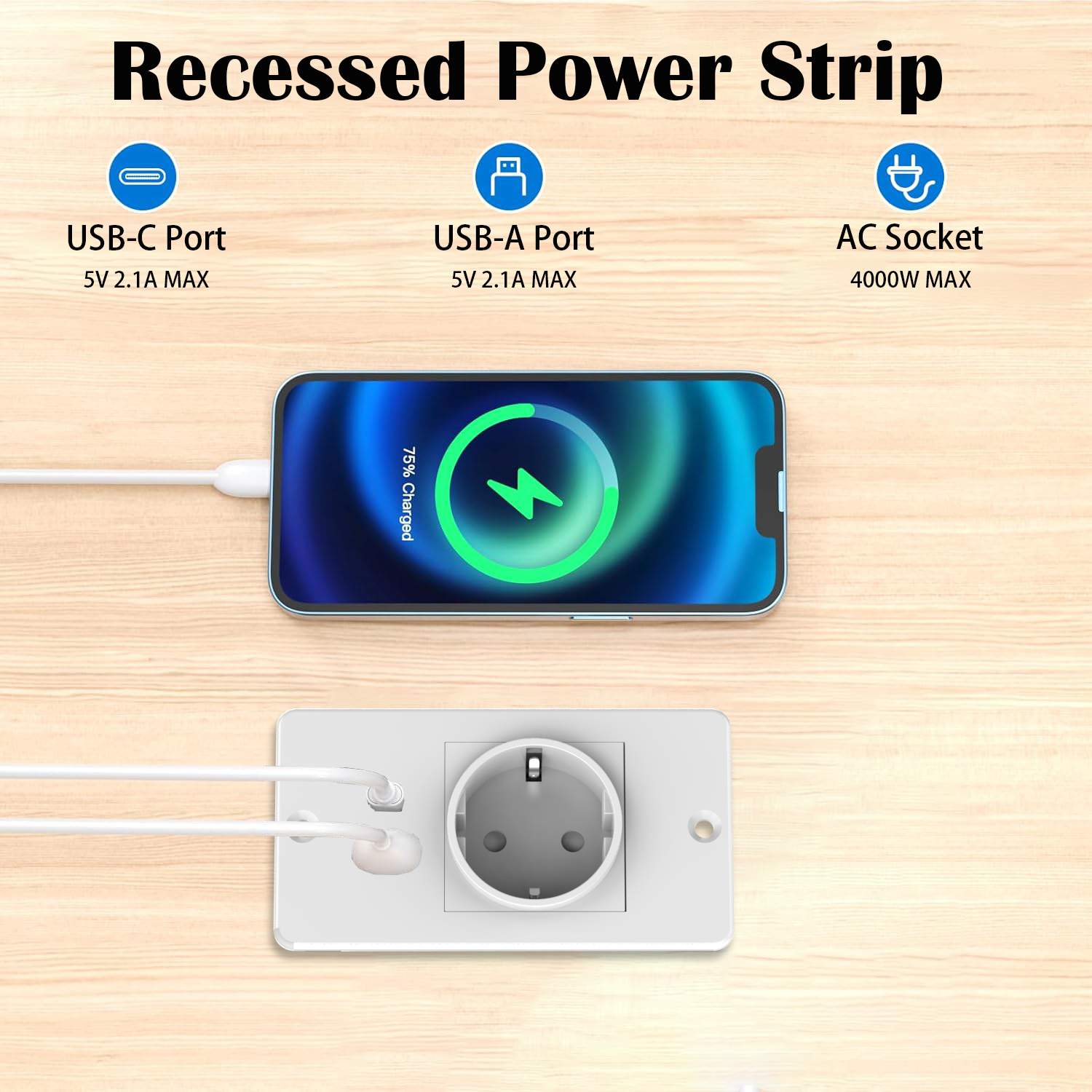 Embedded Power Strip with USB- - đánh giá và giá Commercial Kitchen In Residential Home