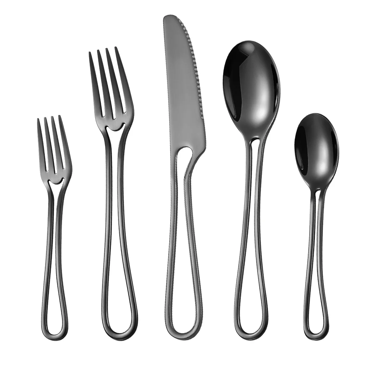 5Pcs Dinnerware Set Stainless  - đánh giá và giá Commercial Kitchen Knives