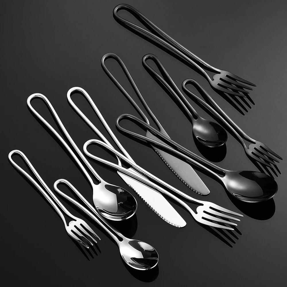 5Pcs Dinnerware Set Stainless  - đánh giá và giá Commercial Kitchen Knives