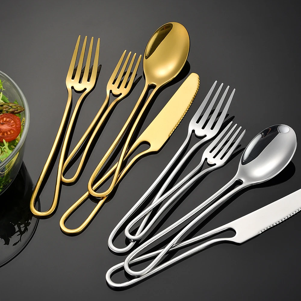 5Pcs Dinnerware Set Stainless  - đánh giá và giá Commercial Kitchen Knives