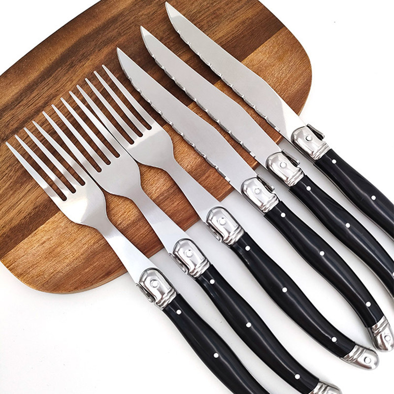 8'' Laguiole Style Black Steak - đánh giá và giá Commercial Kitchen Knives