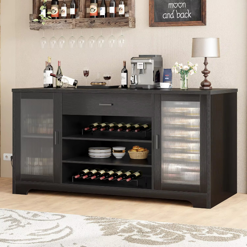 Wooden wine family bar cabinet - đánh giá và giá Commercial Kitchen Rack