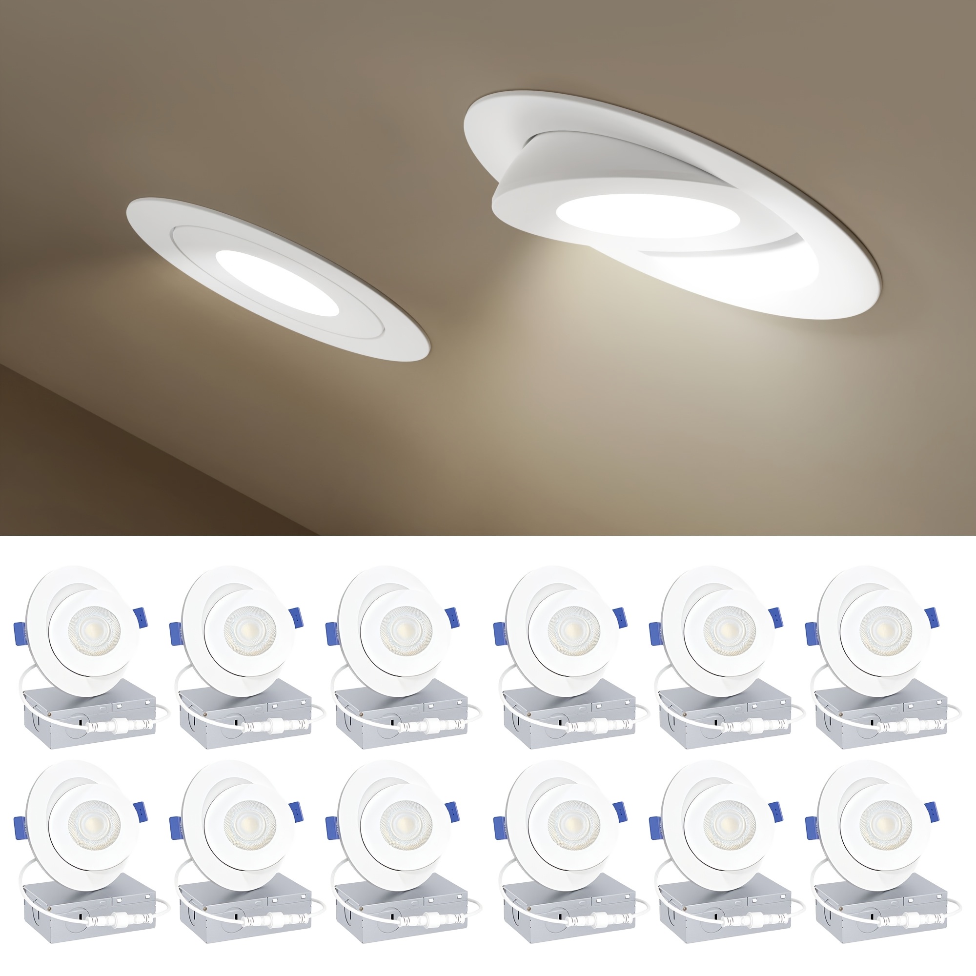 4/6/12 Pack 4-Inch Gimbal LED  - đánh giá và giá Commercial Kitchen In Residential Home