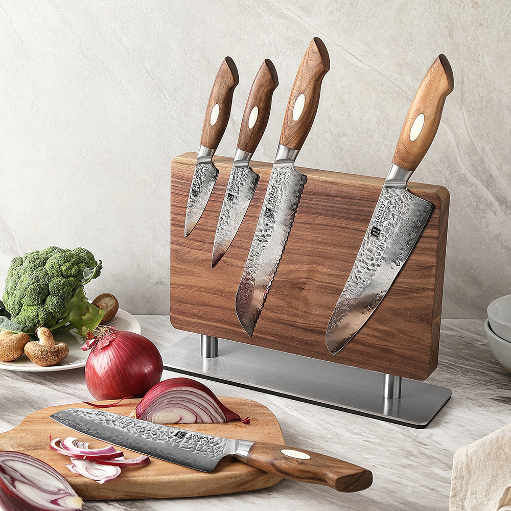 XINZUO Walnut Solid Wood+430 S - đánh giá và giá Commercial Kitchen Knife Holder