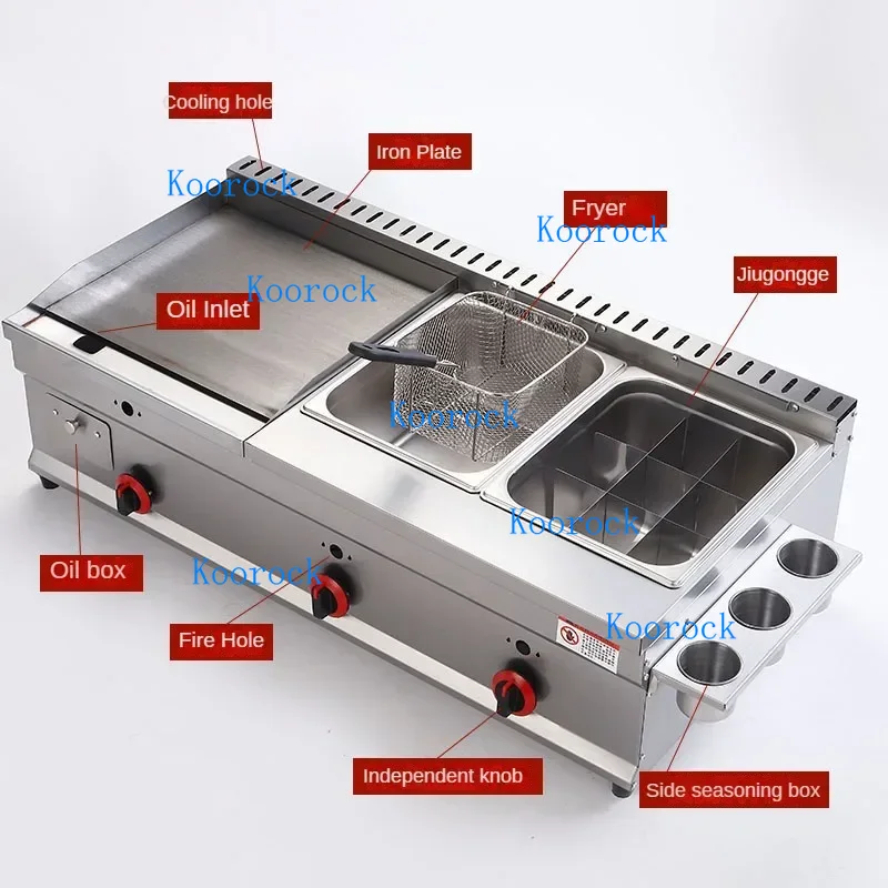 Commercial Gas Griddle & Fryer - đánh giá và giá Teppanyaki Grill Table