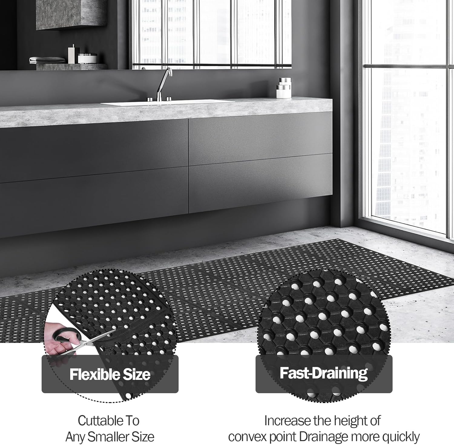 Anti-Fatigue Drainage Rubber M - đánh giá và giá Commercial Kitchen Mats Anti Fatigue