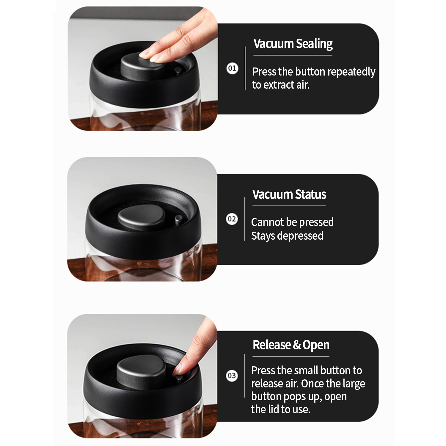OANKR Vacuum Coffee Canister 5 - đánh giá và giá Vacuum Sealer