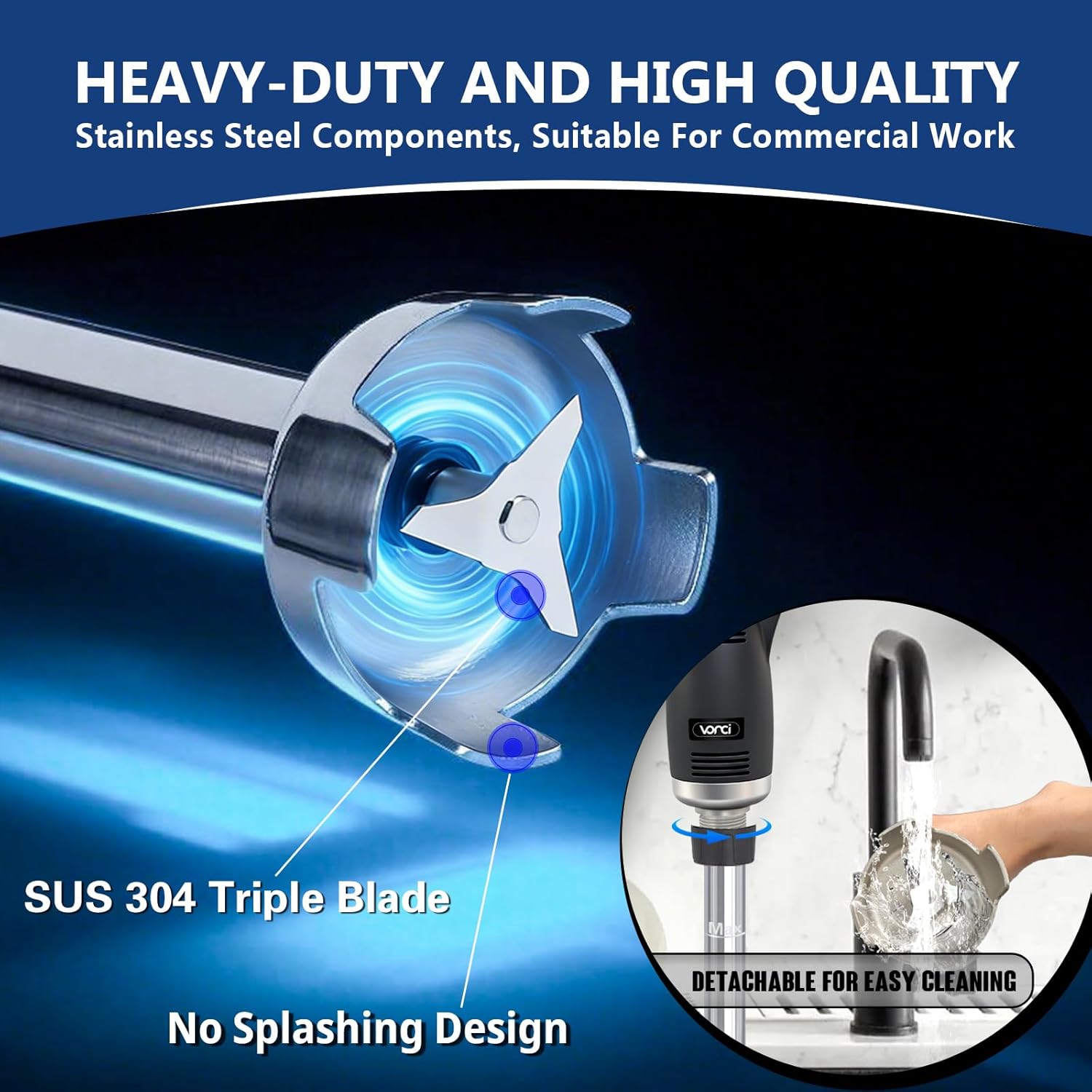 500W Commercial Immersion Blen - đánh giá và giá Commercial Blender Heavy Duty