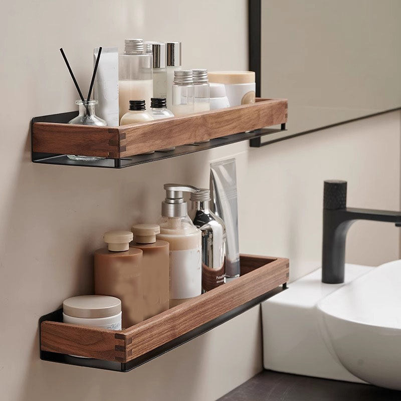 Wood Bathroom Shelves Wall Mou - đánh giá và giá Commercial Kitchen Rack