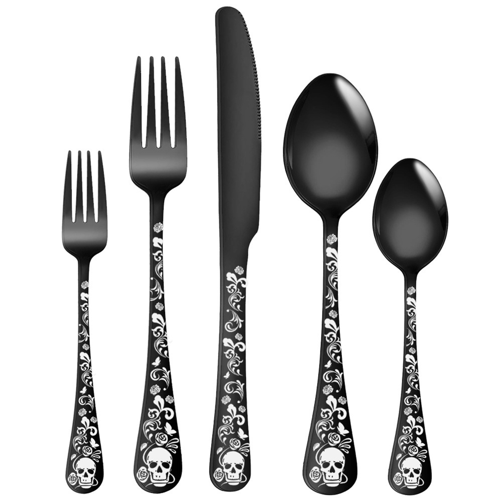 5pcs Skull Pattern Stainless S - đánh giá và giá Commercial Kitchen Knives