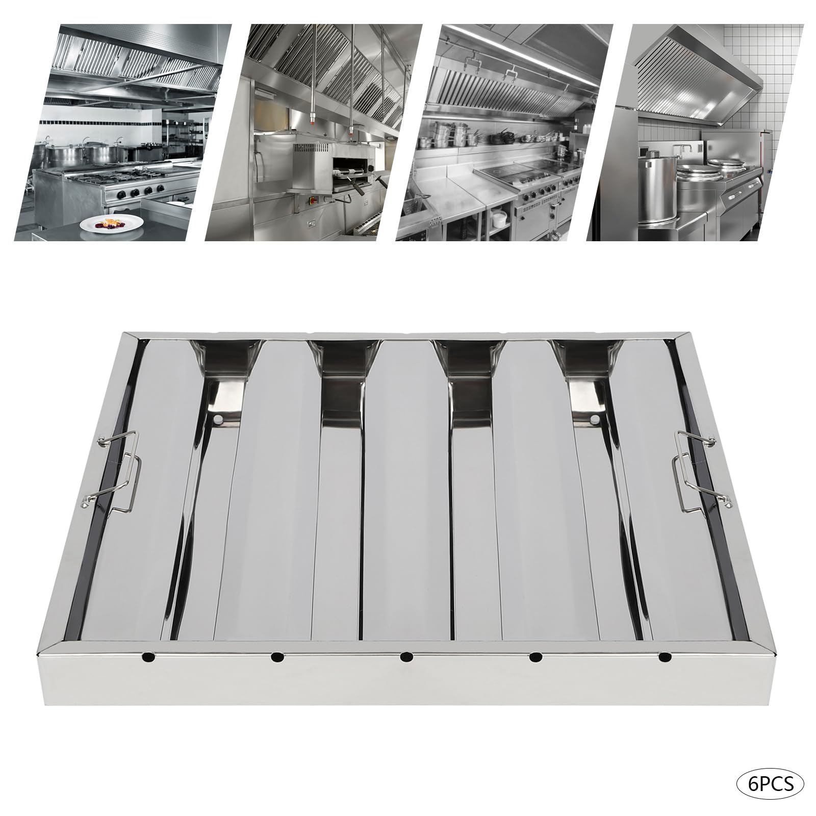 6 Pack Hood Filters, Stainless - đánh giá và giá Commercial Kitchen Hood
