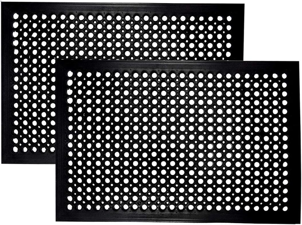 Rubber Doormat - 2 Pack Non Sl - đánh giá và giá Commercial Kitchen Mats Anti Fatigue