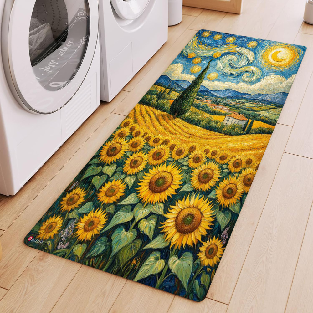Van Gogh Style Sunflower Oil P - đánh giá và giá Commercial Kitchen Mats Anti Fatigue