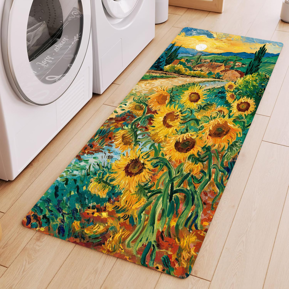 Van Gogh Style Sunflower Oil P - đánh giá và giá Commercial Kitchen Mats Anti Fatigue