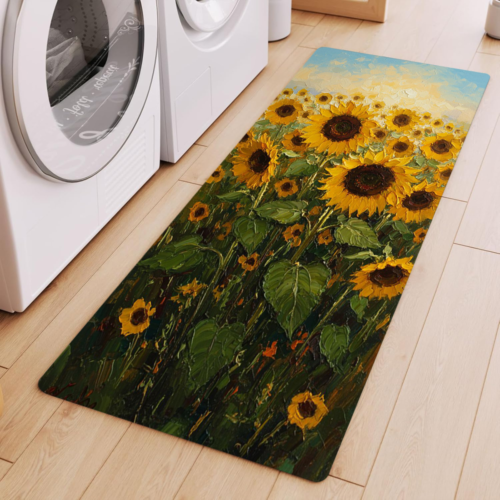 Van Gogh Style Sunflower Oil P - đánh giá và giá Commercial Kitchen Mats Anti Fatigue