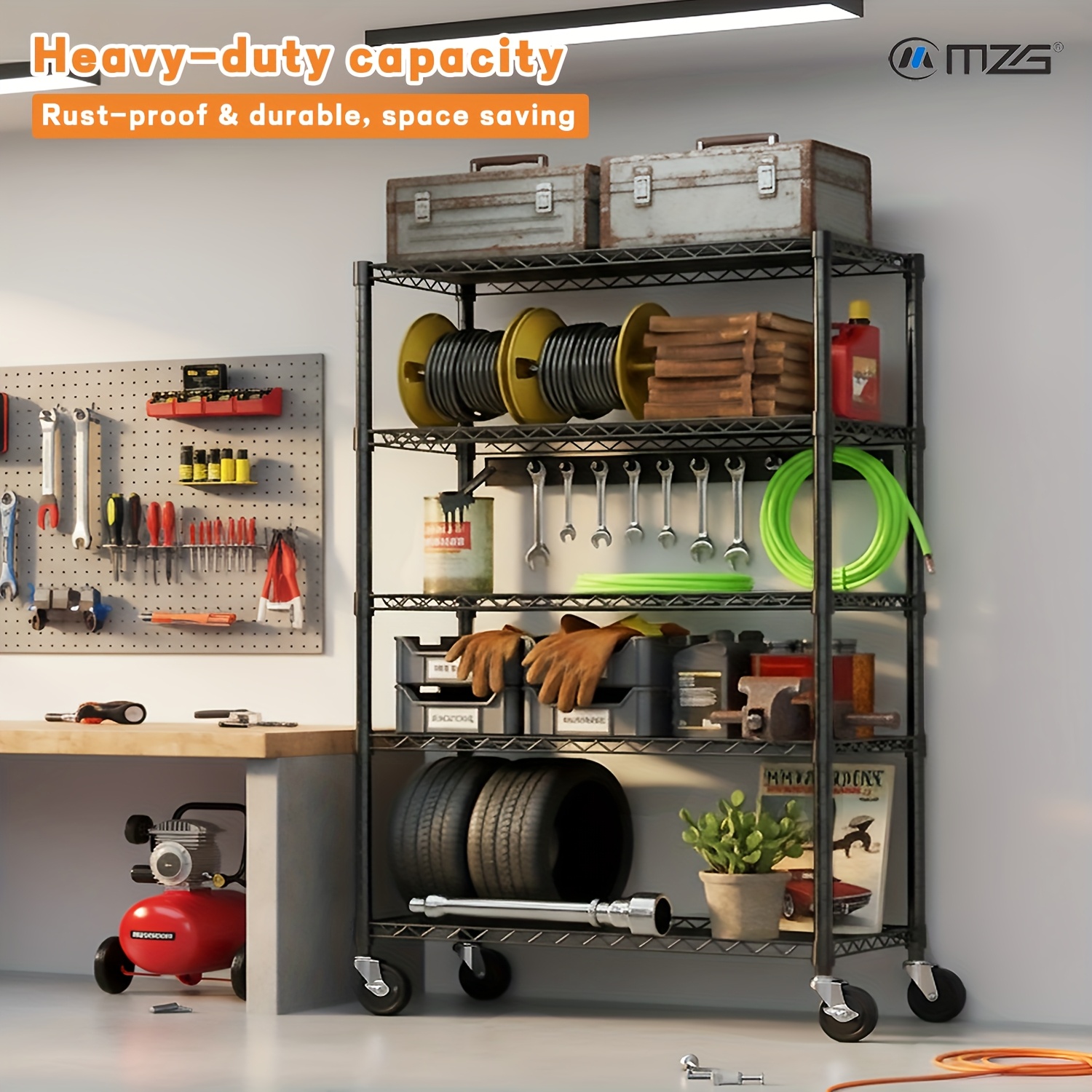 MZG Heavy-Duty Adjustable 5/4  - đánh giá và giá Commercial Kitchen Rack