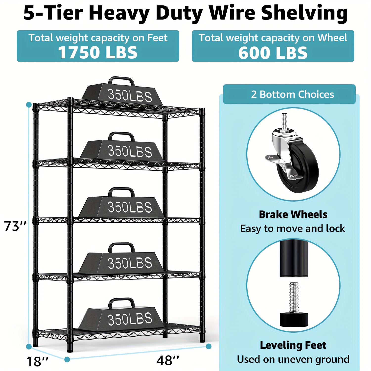 MZG Heavy-Duty Adjustable 5/4  - đánh giá và giá Commercial Kitchen Rack