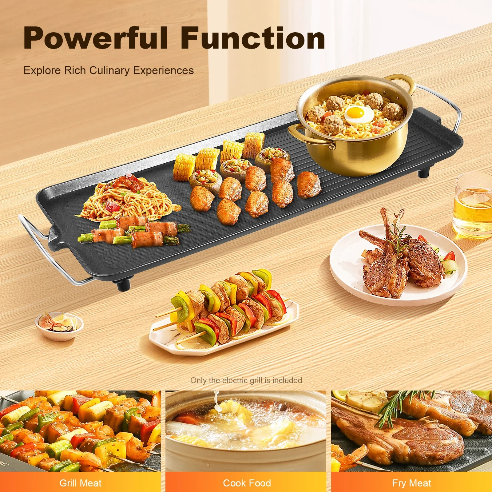 27'' 1500W Electric Griddle Te - đánh giá và giá Teppanyaki Grill Table